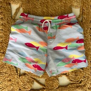 NWT TBBC The Beaufort Bonnet Company swim trunks fish -Size 7 boys